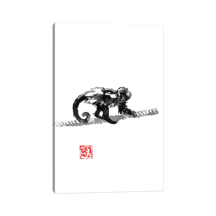 Monkey On The Rope by Péchane - Painting on Canvas