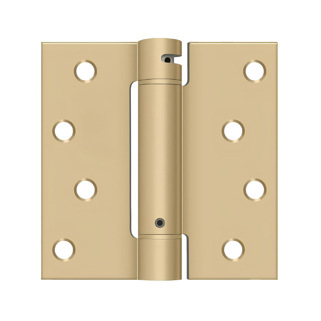 4" H x 4" W Steel Single Spring Door Hinge Deltana 
