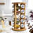 20 Jar Bamboo Spice Rack With Spices Included - Rotating Tower Organizer For Kitchen Spices And Seasonings