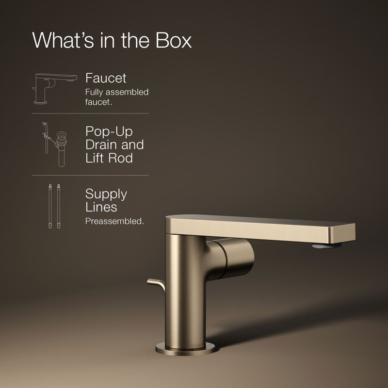 Single-Handle Bathroom Faucet, Vibrant Brushed Bronze