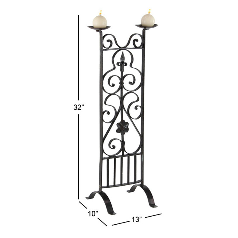 32'' H Metal Floor Candlestick