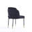 Flor Modern Twill Weave Upholstered Metal Dining Chair in Black-90543816