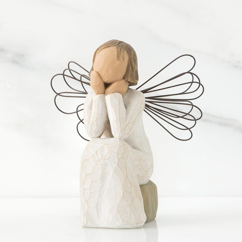 Figurine sculptée en résine peinte à la main Willow Angel