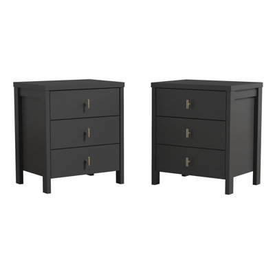 Allysyn 3 Drawer Nightstand (Set Of 2)