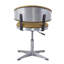 Tabouret pivotant et réglable en curcuma et en chrome