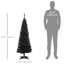 Arbre de Noël artificiel 5 pi avec arbre de Noël mince 5 pi avec 294 pointes de branches réalistes et support en métal pliable, noir-1667364782-1674912245