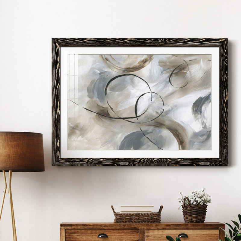 Allegro - Peinture encadrée, H 24 po x l 18 po x P 1,5 po, Cadre noir