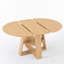 Table de salle à manger extensible ronde à ovale avec feuilles amovibles, conception peu encombrante pour 4 à 8 personnes, base en bois avec tablette de rangement-130117930-130117931