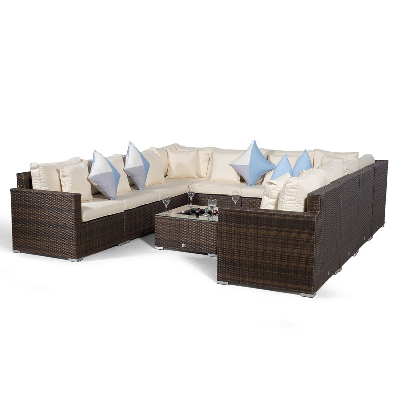 Yancey 5 Seater Rattan Corner Sofa Set