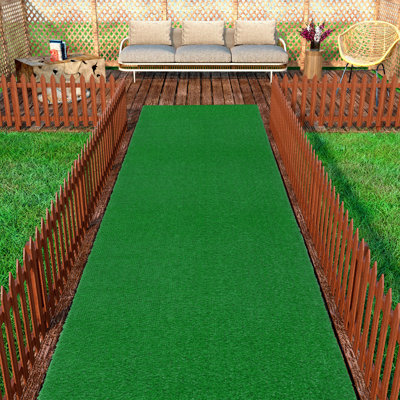 Somersby Indoor/Outdoor Low Pile Artificial Grass Turf Rugs and Rolls Customized Size For Balcony, Patios