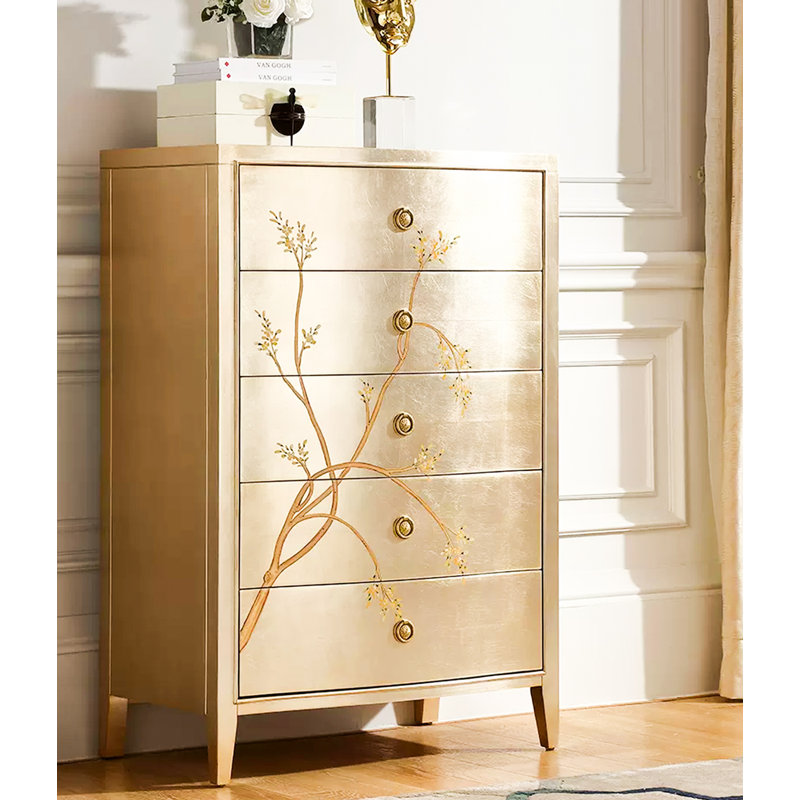 Commode décorative en bois de hêtre de style français