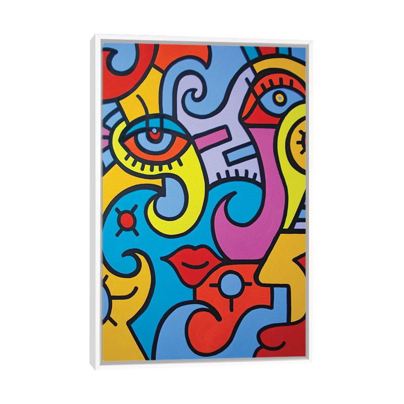 Visual Candy by Billy The Artist - Print on Canvas, White Framed, 66.04 cm H x 45.72 cm W