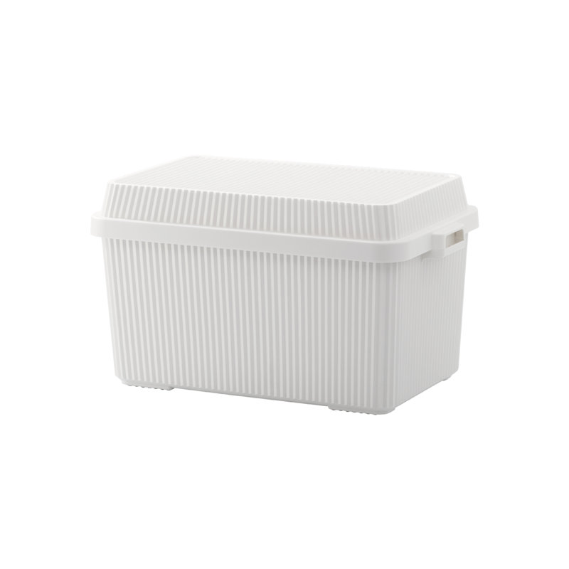 Like-it Plastic Storage Box Bin White Deep Durable Organizer for Outdoor and Garage, 17.75" H x 16.61" W x 27.83" D, White