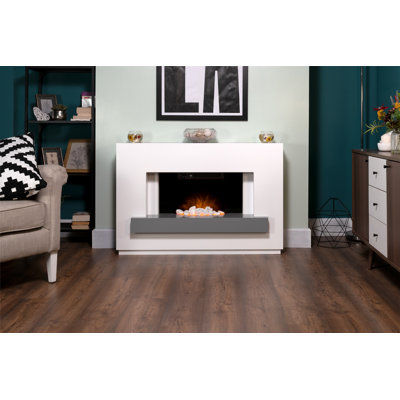 Sambro Adam 116.5cm W Grey Electric Fireplace with 6824 BTU