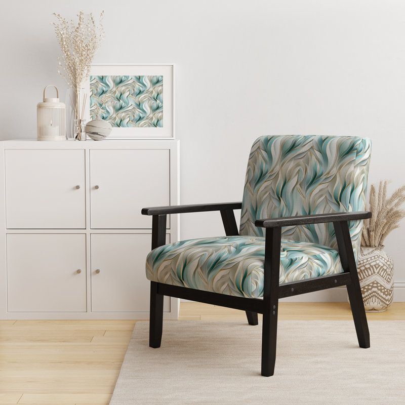Fauteuil d'appoint moderne vert et blanc Sparkling Dazzle Glamour I - rembourré Glamour