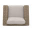 Chaise de patio en teck avec coussins Napoli