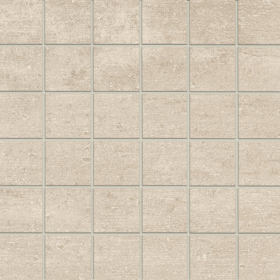 Concrete Poetry 2" X 2" Porcelain Concrete Look Tile Mosaic Sheet