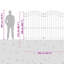 Vidaxl Garden Fence Powder-Coated Steel-116797821-116797820