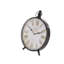 Rustic Analogue Metal Tabletop Clock in Brown/Black/Blue