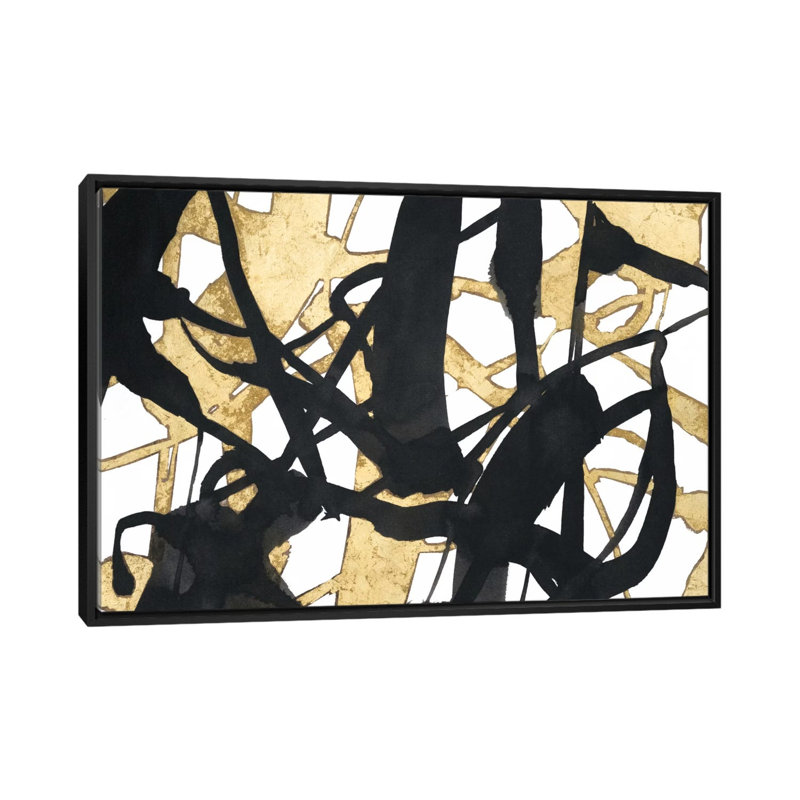 «Embellished Luxe», impression sur toile, H 18 po x l 26 po x P 1,5 po, Toile avec cadre noir, Pas de tapis