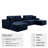 125" Modular Sectional Cloud Couch with Two Ottomans, U-Shaped Deep Seat Sofa with Cup Holders, USB Ports & Storage, Upholstered Soft Corduroy for Modern Living Room-1401935369