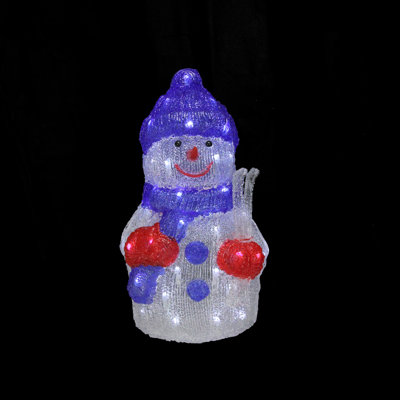 Décoration de Noël en acrylique bonhomme de neige de qualité commerciale 15 po