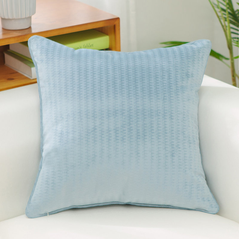  Square Cotton Pillow Cover & Insert, Polyfill, Blue