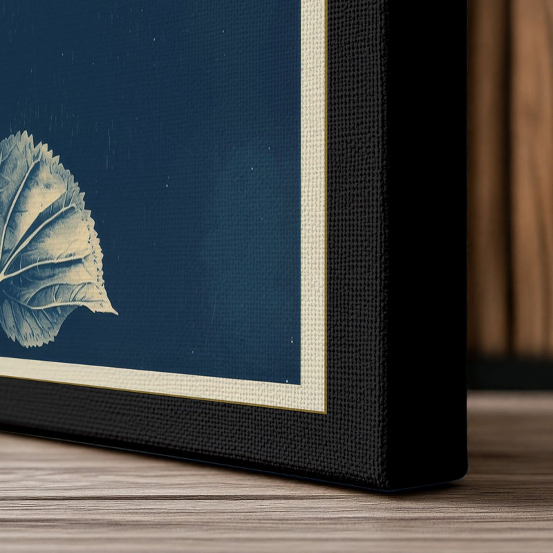 Engraving Botanical - Wrapped Canvas, 18x12 - 45.7 x 30.5 cm, Black Border