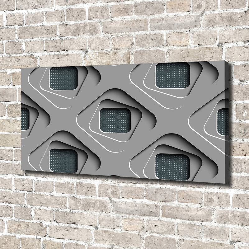 3D Abstraction - Wrapped Canvas Print, 70cm H x 140cm W