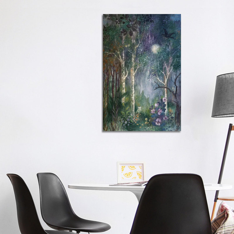 Moon Rabbit by Lisa Marie Kindley - Wrapped Canvas Painting, 101.6 cm H x 66.04 cm W x 1.91 cm D