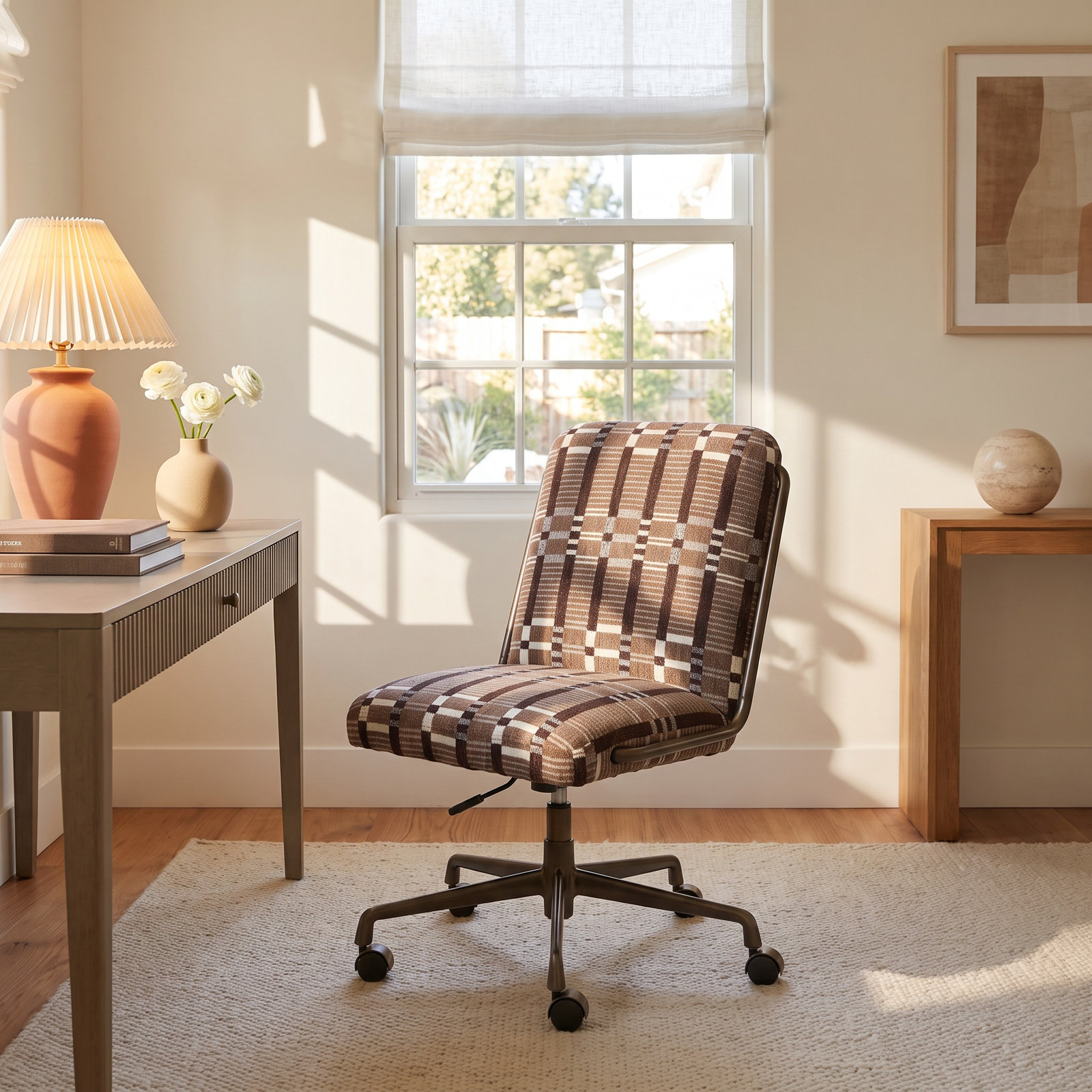 Loma Armless Desk Chair, Sandhill Cocoa