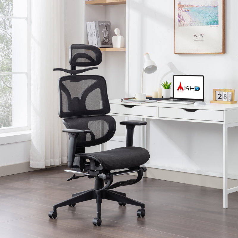 Makiyah Office Chair with Retractable Footrest