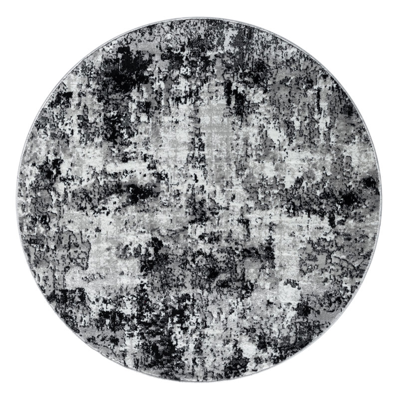Vladya Abstract Area Rug, Round 5'3"