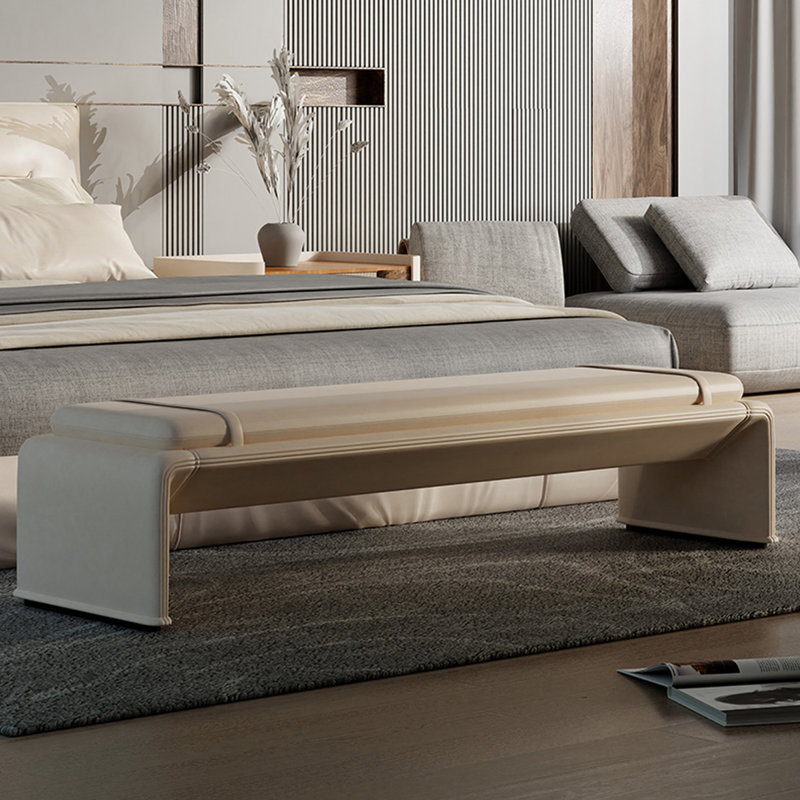 Banc rembourré, Beige