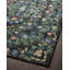 Tapis noir et vert à motif floral pastel-358346247