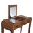 Golden Teak Curved Dressing Table