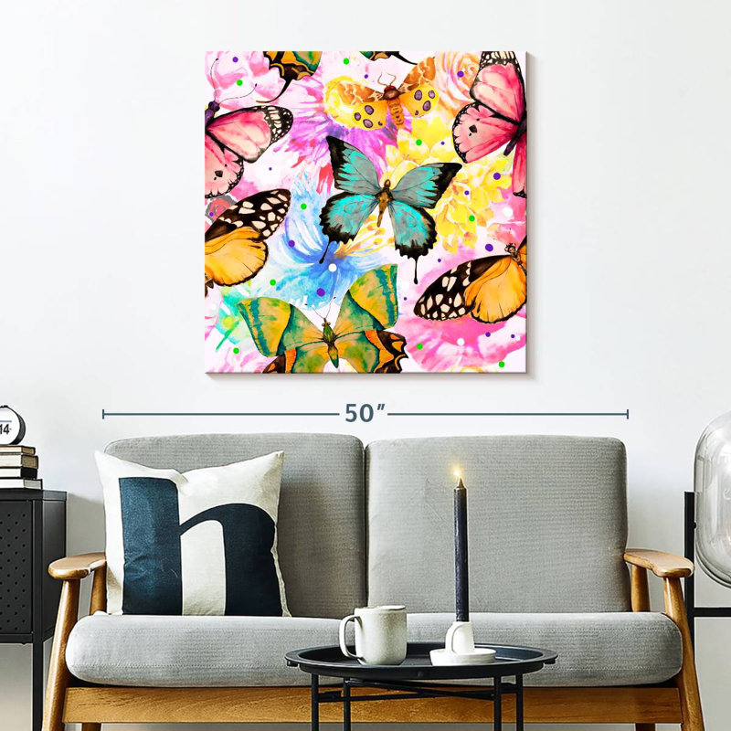 Brampt Colourful Butterfly Medley, 30" H x 30" W