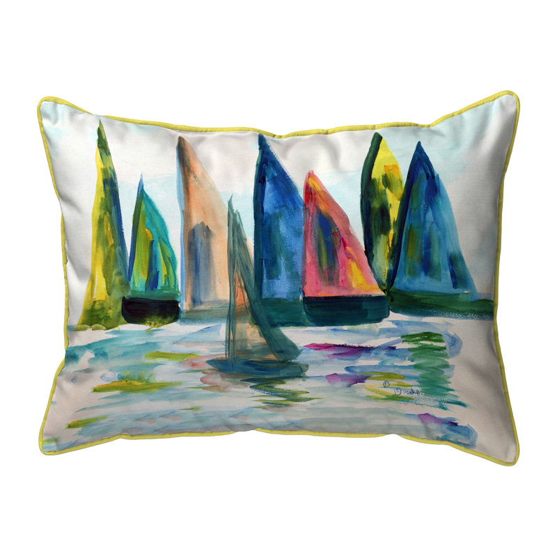 Coussin intérieur / extérieur Sail With The Crowd, 11 po x 14 po