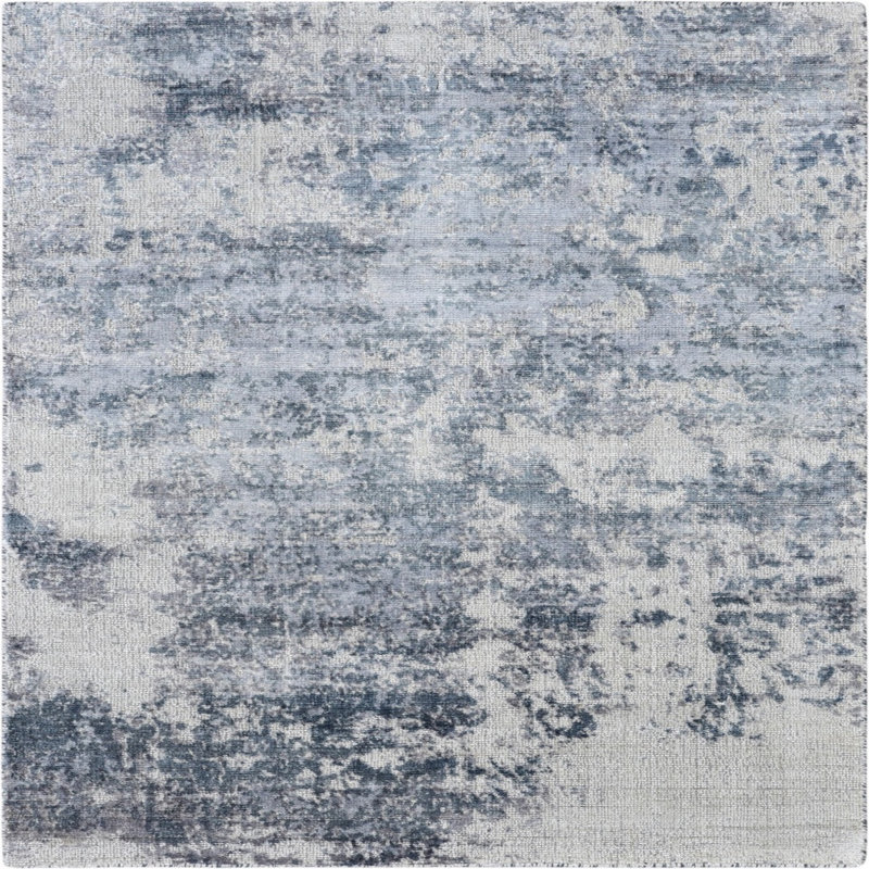 Tapis abstrait gris, Carré 3 pis