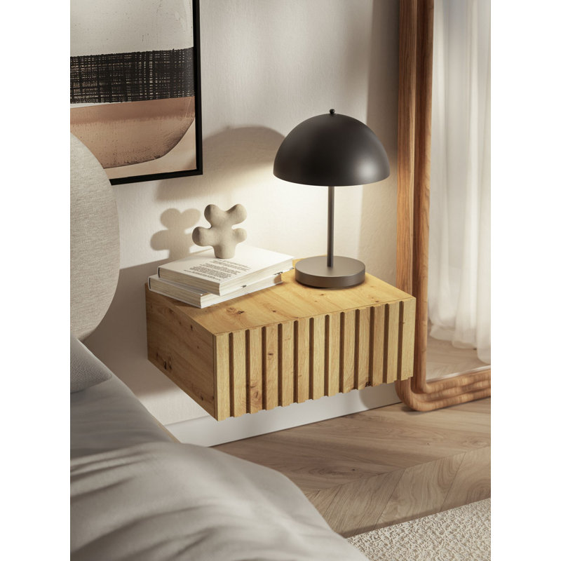 50cm W Manufactured Wood Bedside Table