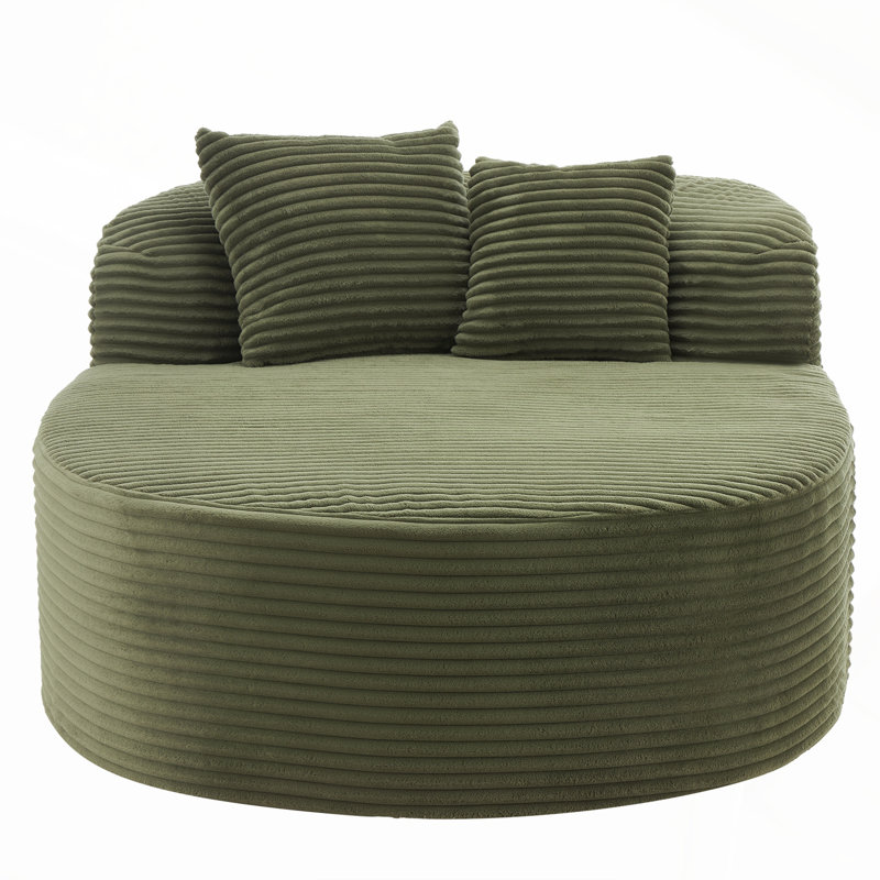 Canapé-lit moderne avec méridienne spacieuse et deux coussins de soutien, parfait pour la détente dans le salon, vert, Vert
