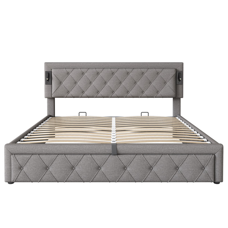 Eyota Upholstered Ottoman Storage Bed, Super King (6')