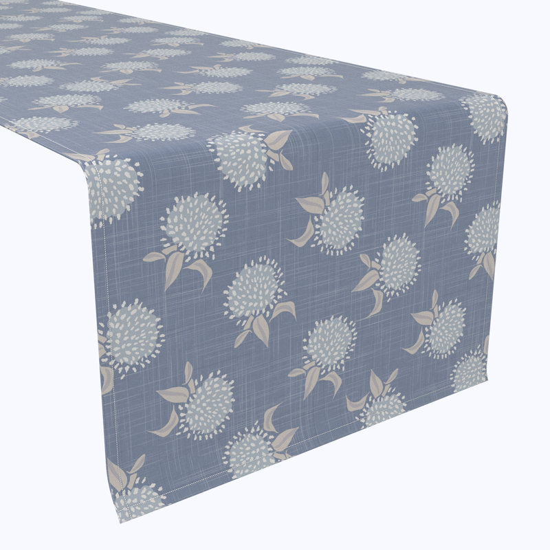 Table Runner, 100% Cotton, 16X72", Country Floral Design, 108" L x 16" W