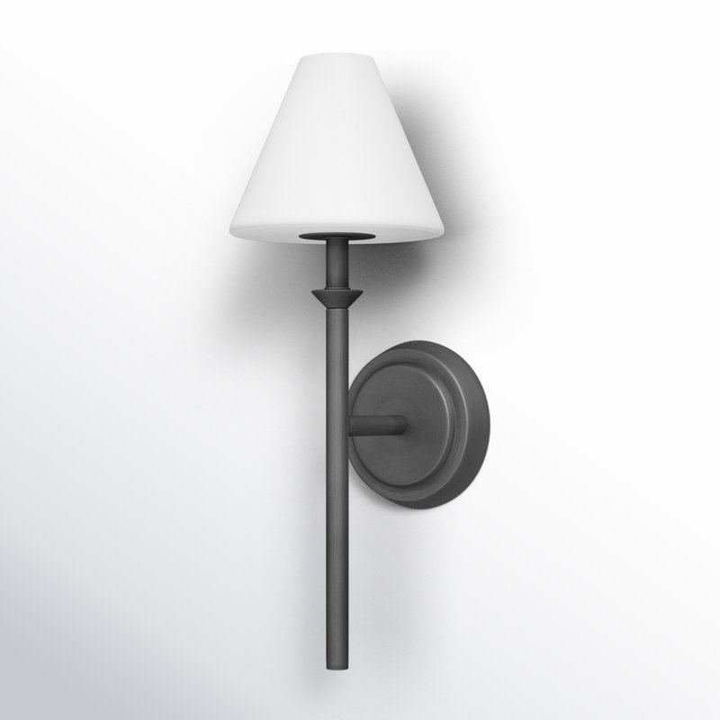 Greta Opal Glass Vanity Light by Hinkley, Black
