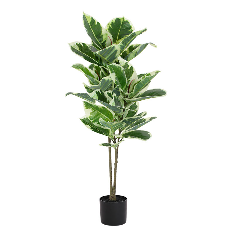 47 "plante artificielle en pot d'hévéa pour plante d'intérieur en pot