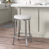 Batish Swivel Upholstered Counter Stool with Metal Frame