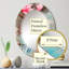 Un corbeau sur les branches de magnolia avec des fleurs - miroir mural traditionnel ovale-222653079