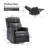 Elimelec Genuine Leather Manual Swivel Recliner-1899410562
