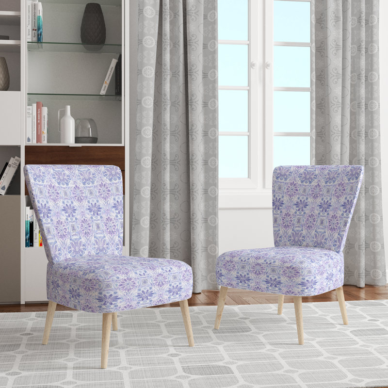 Chaise d'appoint Boho - Chaise d'appoint mauve mauve doux, Chaise d'appoint sans accoudoirs