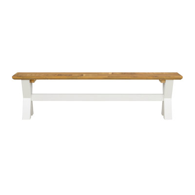 69x13.5x18.5" Cross Solid Wood Bench by Gracie Oaks
